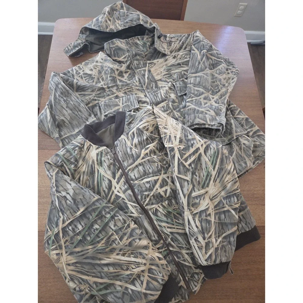 Trophy‎ Club Shadow Grass Hunting Coat Mens Xxl With Liner Jacket Two Piece Hood